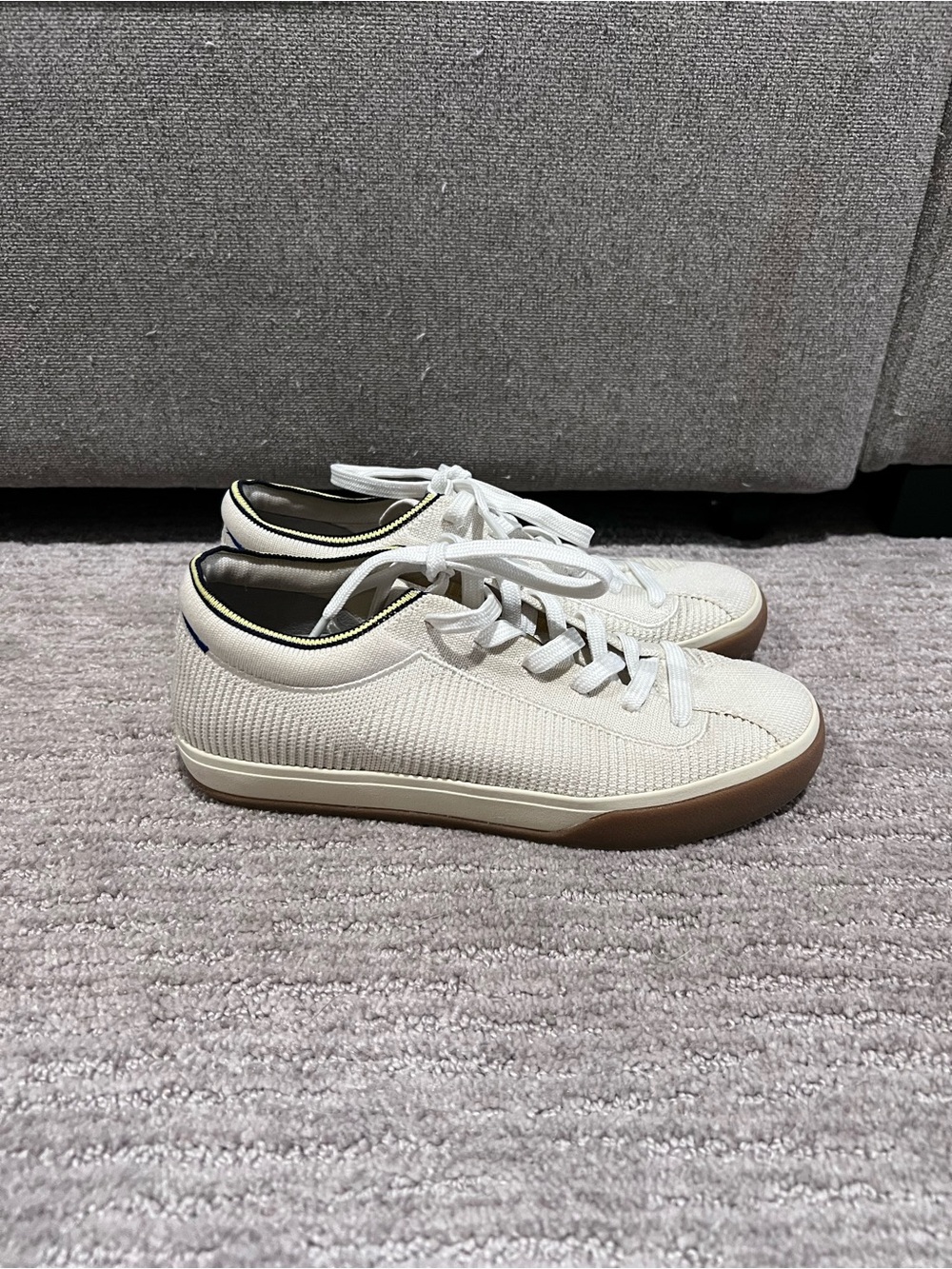 Rothy's Women's Knit Low-Top Sneakers in Cream